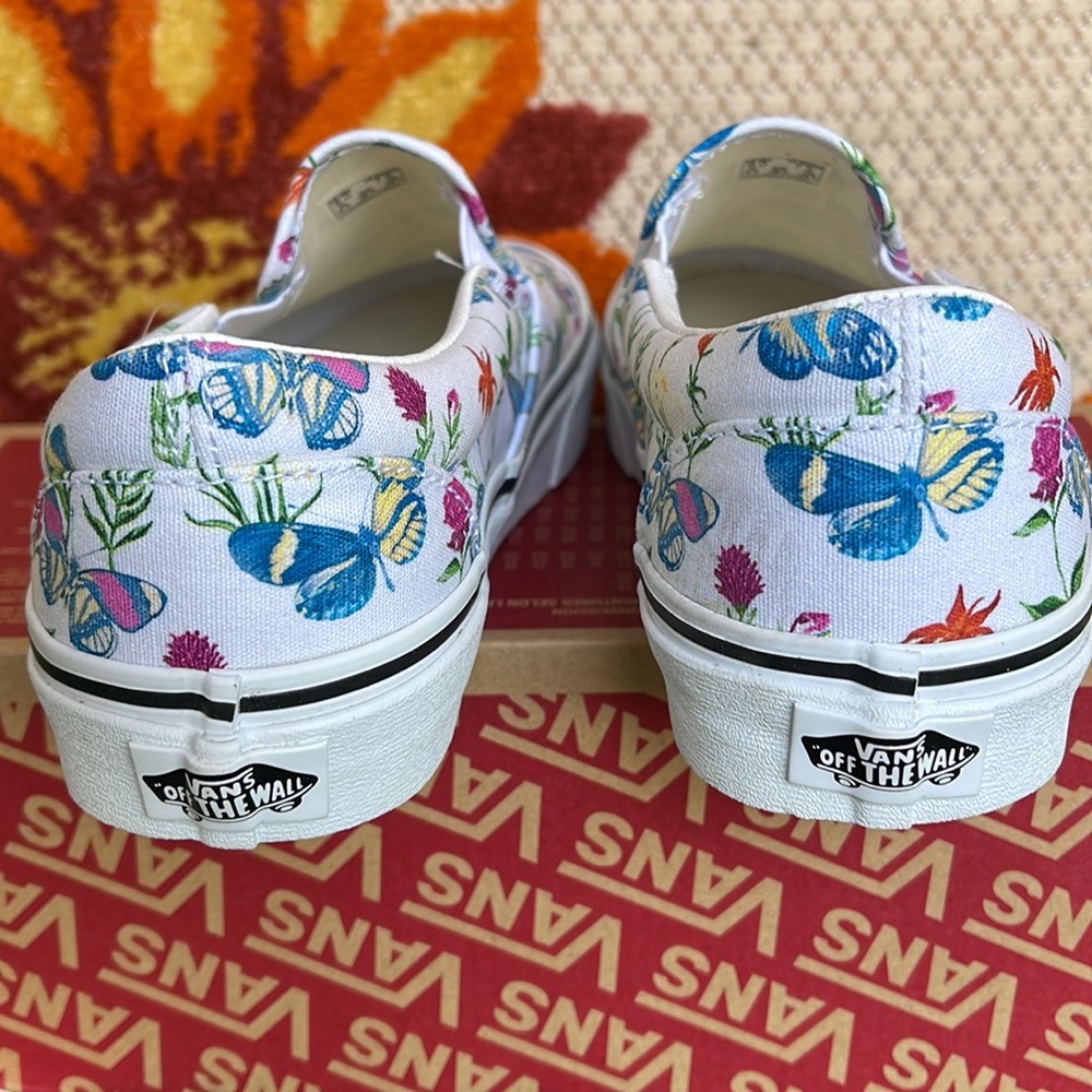 Vans Classic Slip On Butterfly Floral Marshmallow/True White Men’s sneake… - Picture 14 of 16